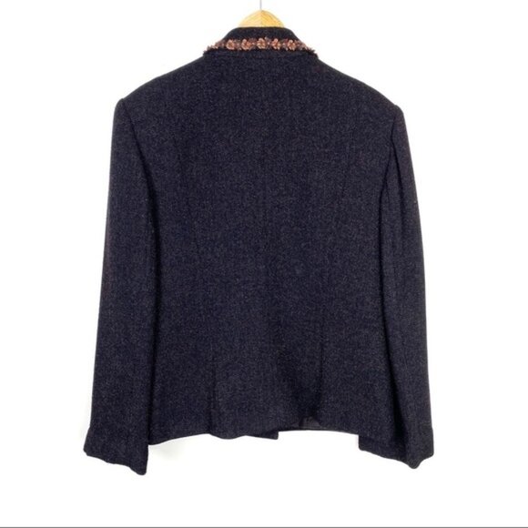 SALE Travis Ayers Suit Jacket Blazer  Brown Size 10 - Picture 6 of 6